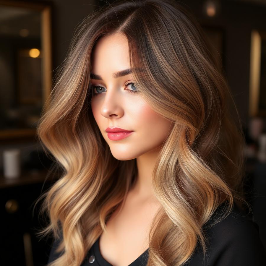 Trabalho de coloração e mechas